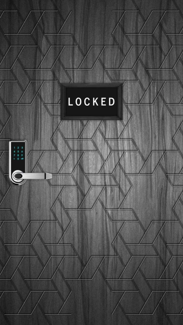 Locked Door With Digital Lock