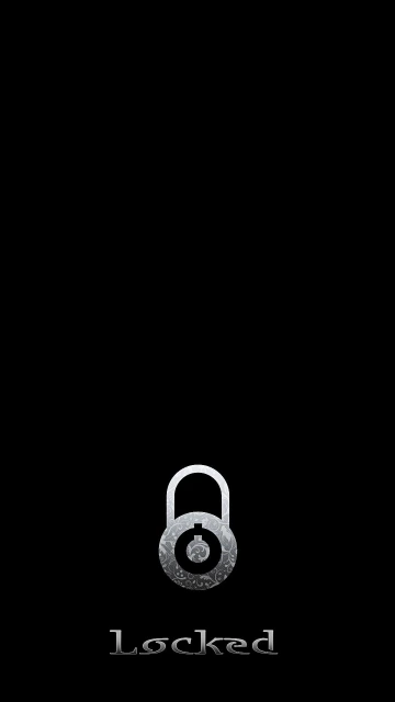 Locked Padlock Icon on Black Background 1
