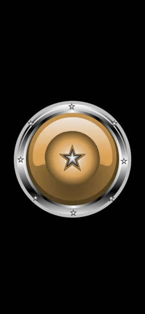 Metal Star Button Icon