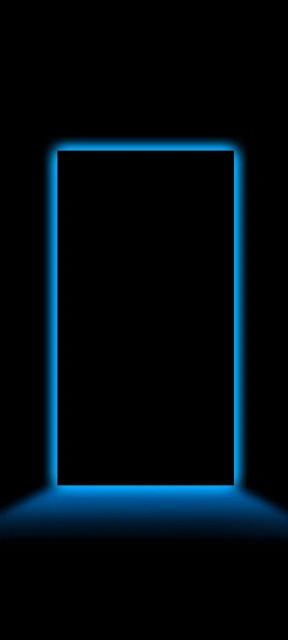 Neon Blue Border Frame