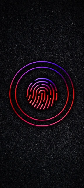 Neon Fingerprint Icon 1