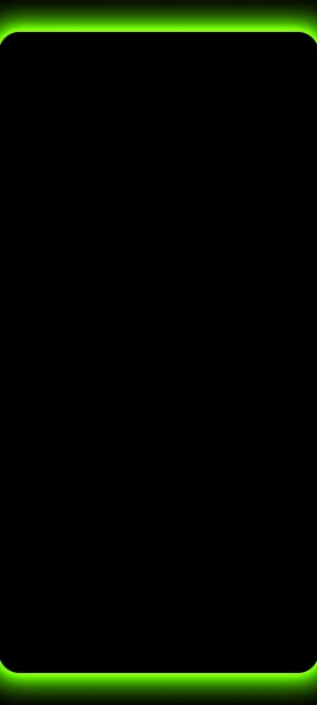 Neon Green Border Black Screen
