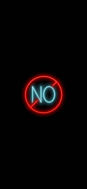 No Entry Neon Sign