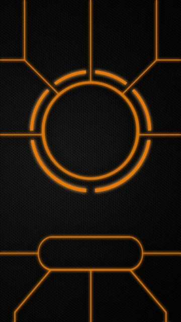 Orange Neon Geometric Pattern