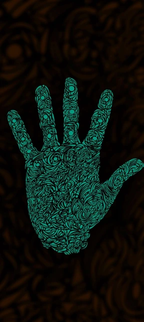 Patterned Hand Silhouette