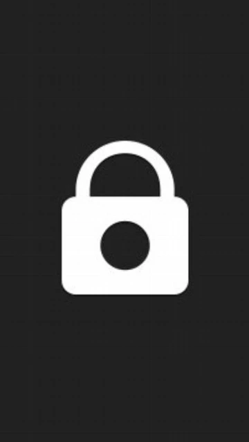 White Lock Icon on Dark Background
