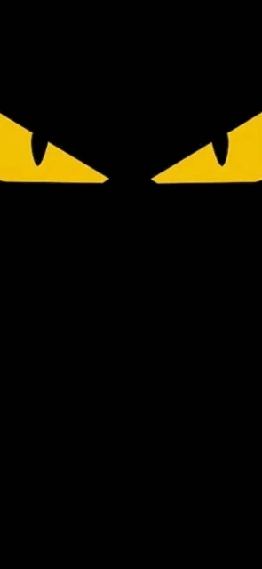 Yellow Cat Eyes on Black Background