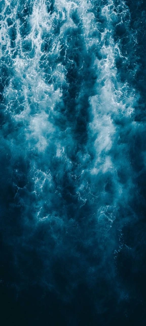 Aerial View of Ocean Waves