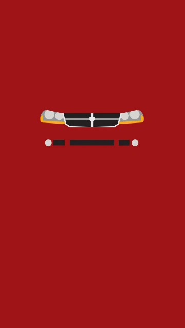Car Front Icon Red Background