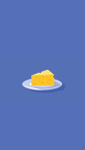 Cheese Slice on Plate