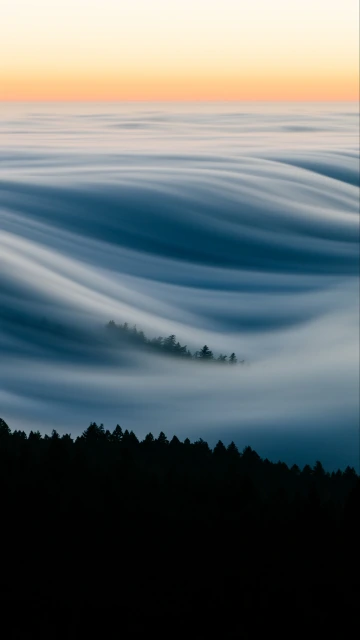 Clouds Mountain Trees