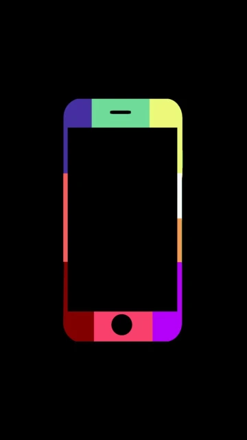 Colorful Phone Outline