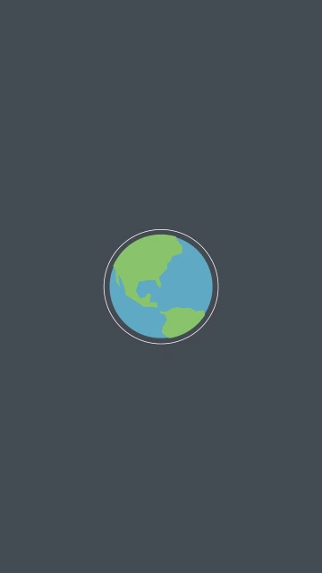 Earth Icon on Gray Background