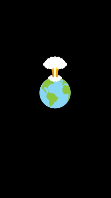 Earth With Nuclear Explosion