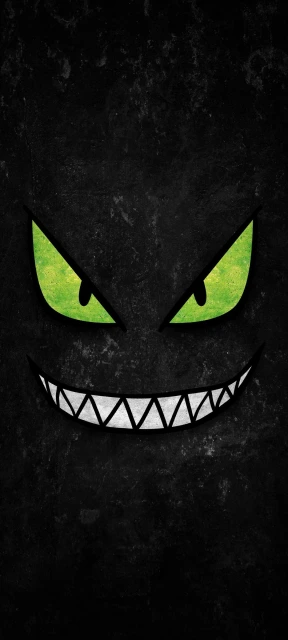 Green Eyes Smiling Monster