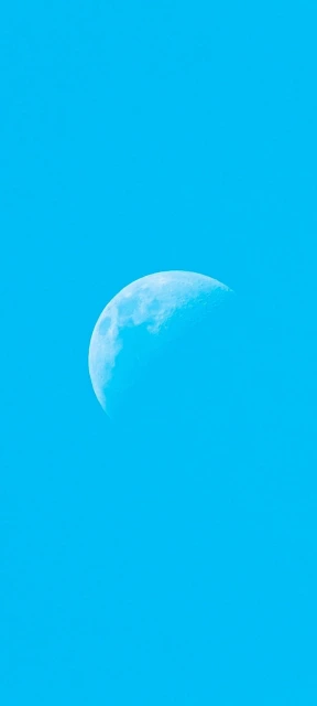 Half Moon in Blue Sky 1
