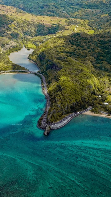 Island Aerial View Ocean