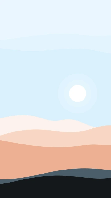 Minimalist Desert Landscape at Sunset