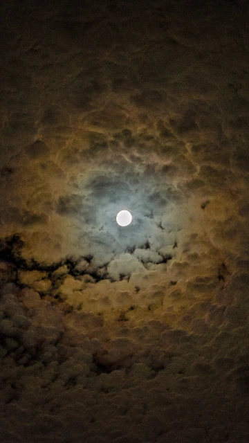 Moon Clouds Sky Night