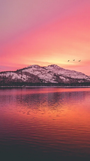 Mountains Lake Sunset