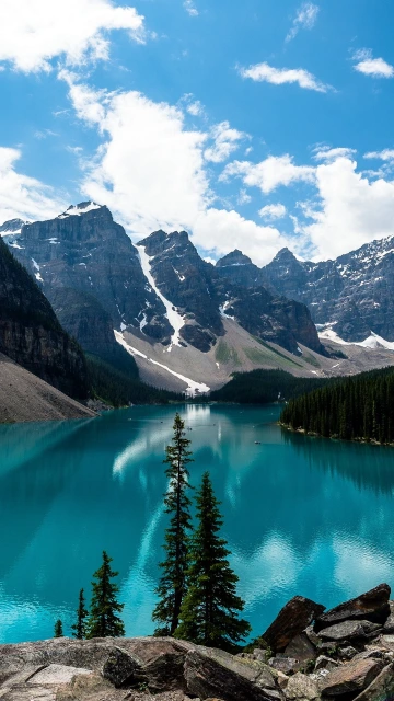 Mountains Lake Tops