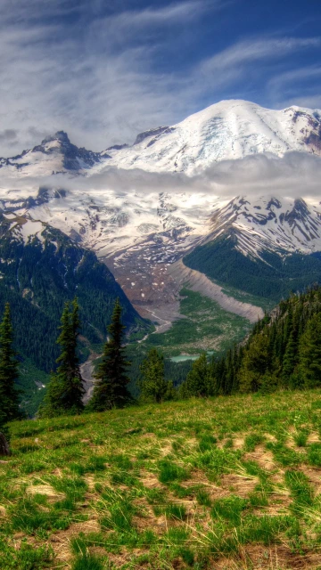 Mountains Landscape Mt Rainier