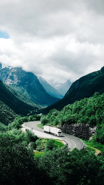 Mountains Road Car