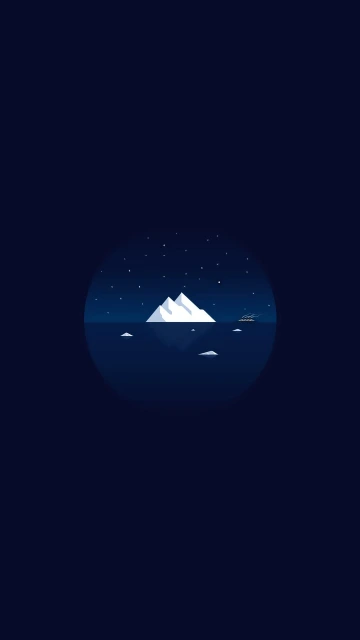 Night Mountain Reflection