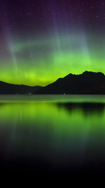 Northern Lights Aurora Mountains