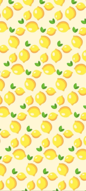 Pattern of Lemons and Leaves