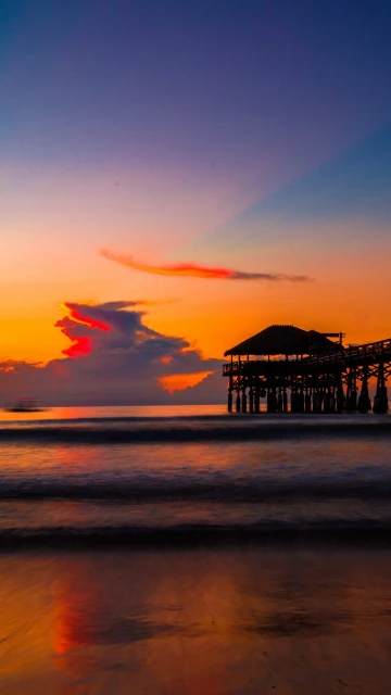 Pier Sunset Sea