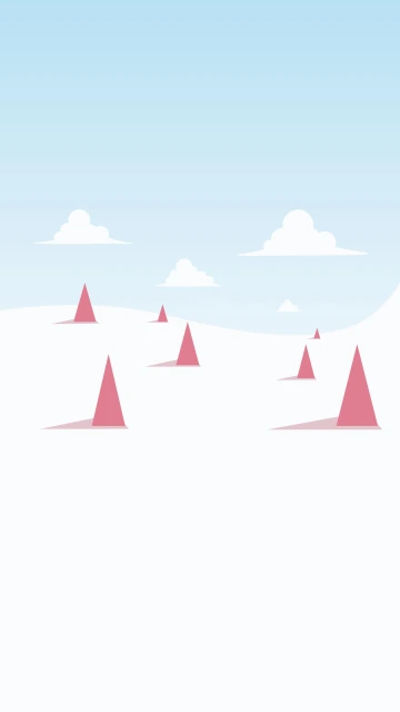 Pink Cones Snowscape