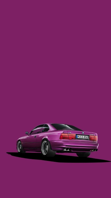 Purple BMW 850 Car Illustration