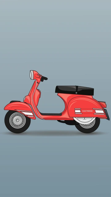 Red Scooter Illustration