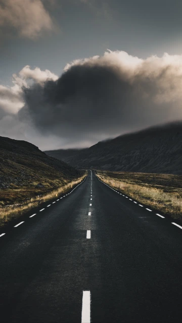 Road Marking Clouds Turn