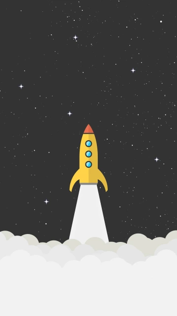 Rocket Space Minimal Background HD