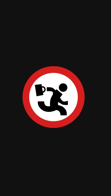 Run Sign Minimal Background HD