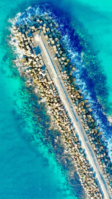 Sea View From Above Pier