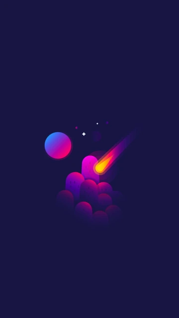 Space Comet Impact