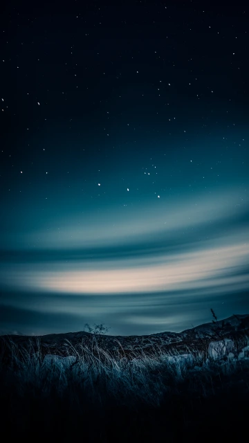 Starry Sky Horizon Night