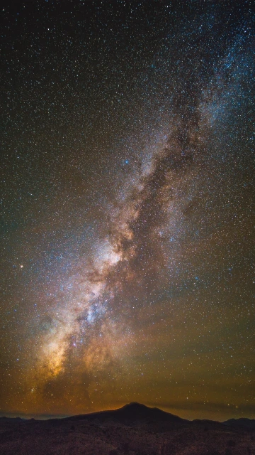 Starry Sky Mountains Milky Way