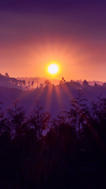 Sun Sunset Mountains