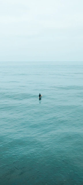 Surfer Waiting for Wave