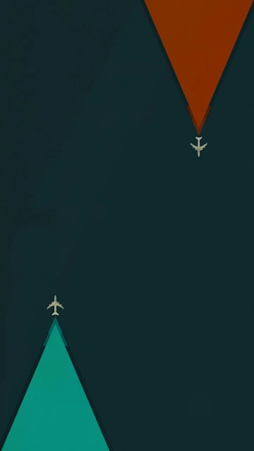 Two Airplanes Over Triangles