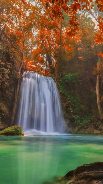Waterfall Pond Trees Thailand