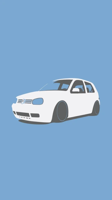 White Car Illustration
