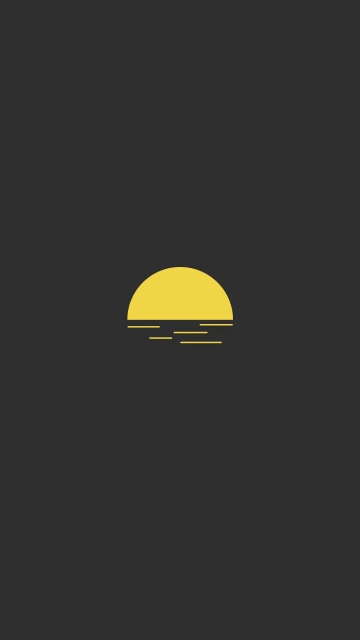 Yellow Sun on Dark Background