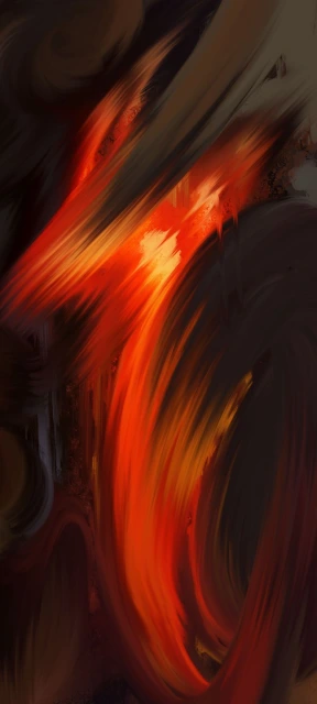 Abstract Fiery Brushstroke Art