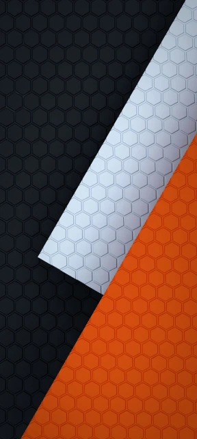 Black White Orange Honeycomb Background