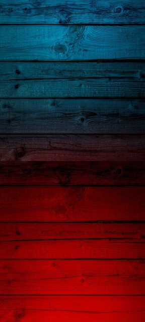 Blue and Red Wooden Planks